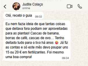 Mensagem de Judite Colaço sobre o guia Ouro Verde